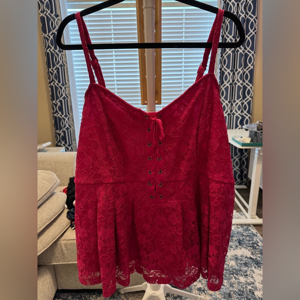 Torrid Fuchsia Lace Camisole